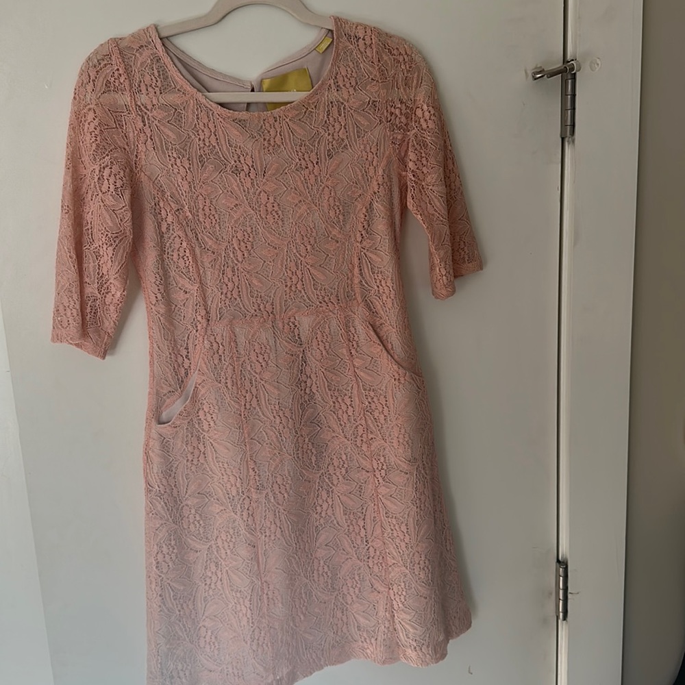 Maeve Pink Lace Dress